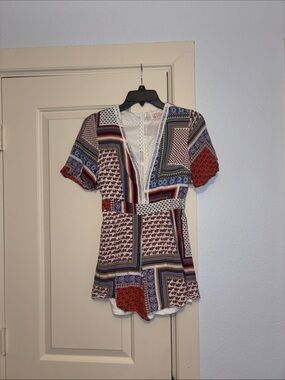 Willa boho romper Mixed-Print patchwork S